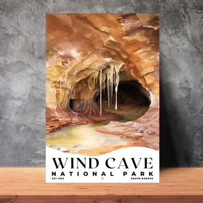Wind Cave National Park Poster, Travel Art, Office Poster, Home Decor | S4 - image2
